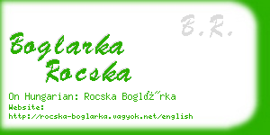 boglarka rocska business card